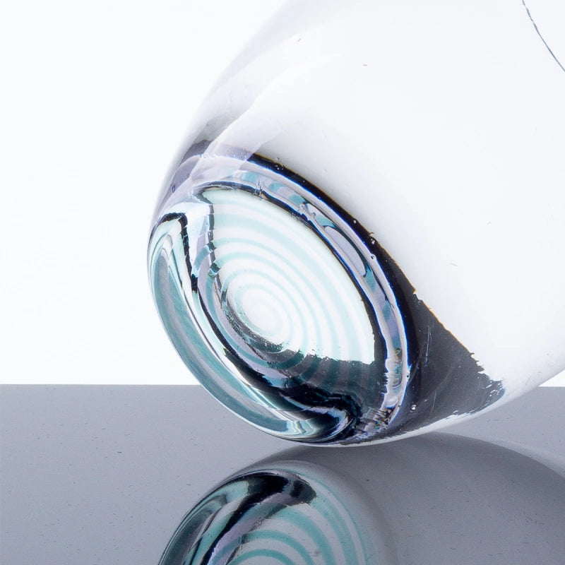 Lunasol Trinkglas – 460 ml, Ø 8,3 cm, H 12,2 cm, Kristallglas, Transparent/Türkis, spülmaschinenfest