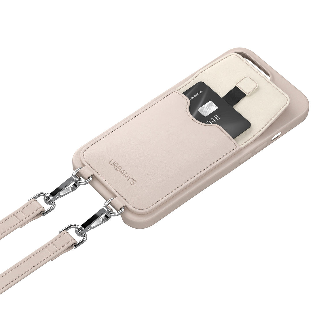 Urbany's Necklace-Hülle Beach Beauty – für Apple iPhone 17 – beige – mit Kartenfach