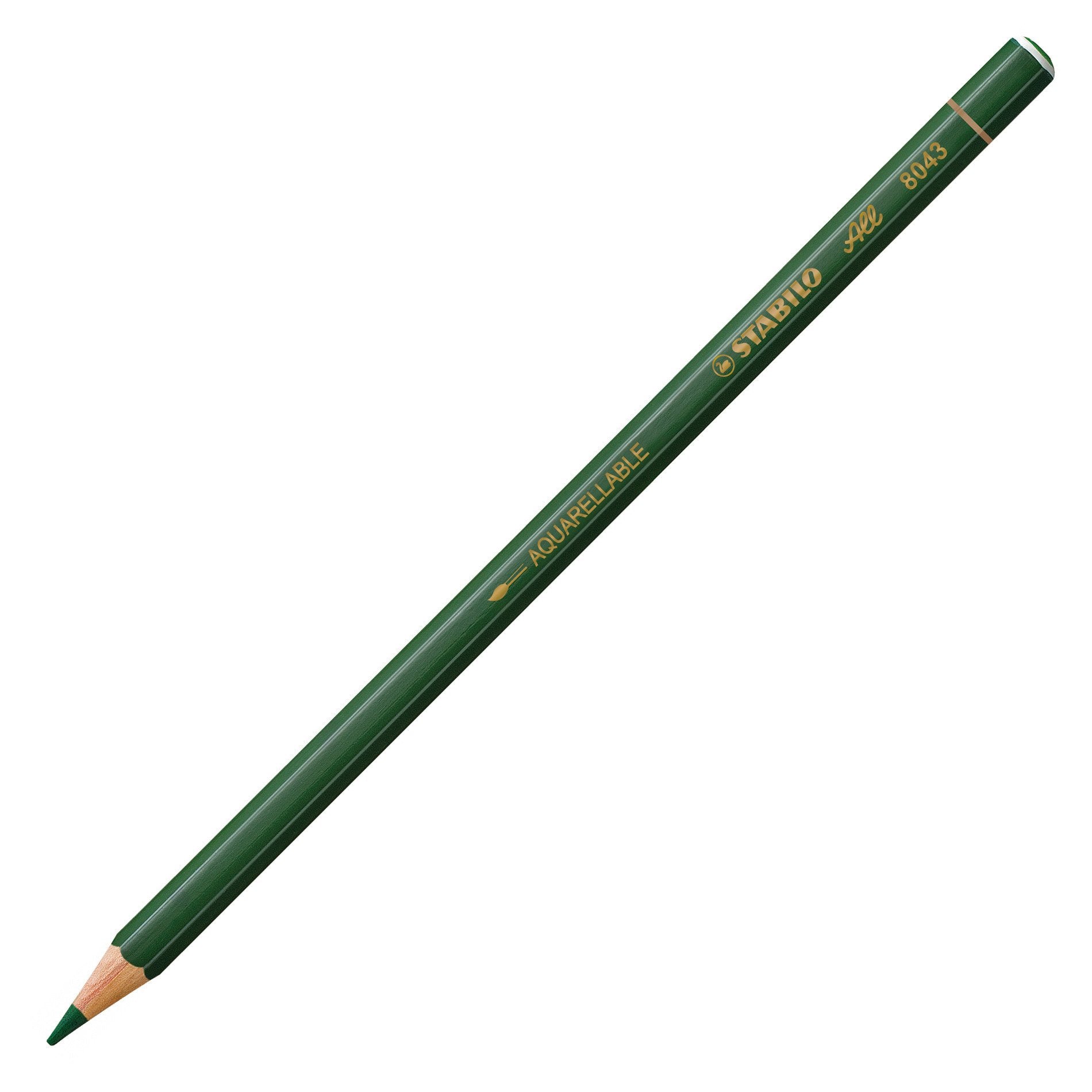 STABILO Aquarellfarbstift All – Einzelstift Grün, Minen-Ø 3,3 mm