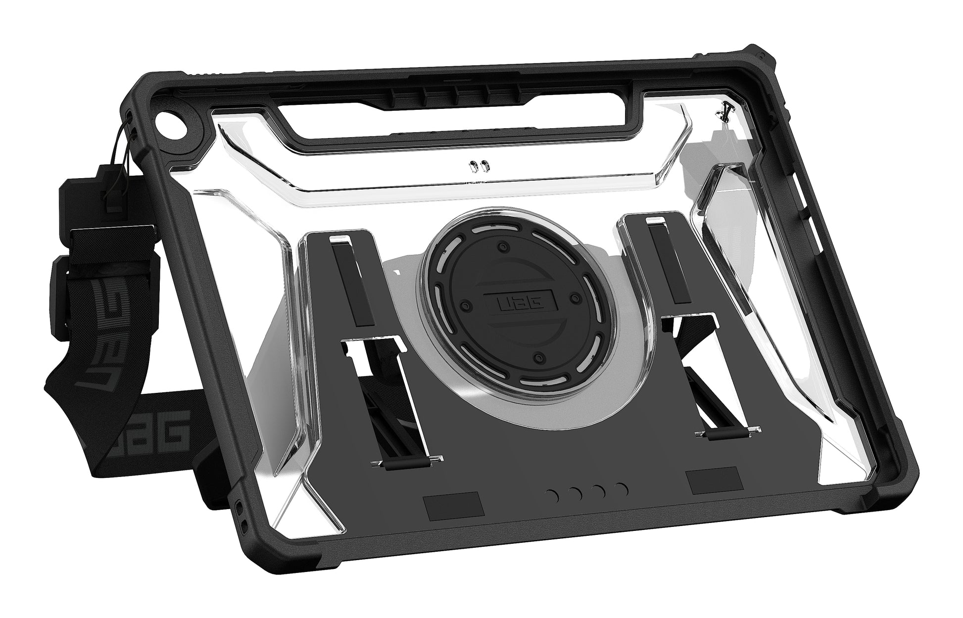 Urban Armor Gear Plasma Tablet-Hülle für Surface Pro 12" (1. Gen.) – Schwarz/Transparent