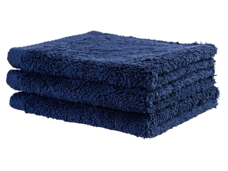 COCON Waschlappen – 30 × 30 cm, Marineblau, 100% Baumwolle, 550 g/m², 3er-Set, OEKO-TEX