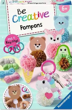 Ravensburger BeCreative – Bastelset – Pompons Kawaii – ab 4 Jahren