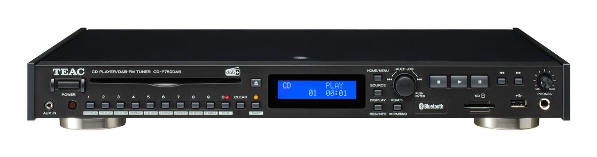 TEAC CD-P750DAB-B – DAB-/Internetradio – Tischradio – DAB+, CD, USB, Bluetooth – Schwarz