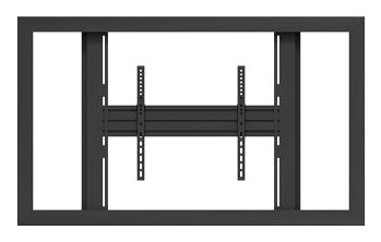 Hagor Enclosure Display-Gehäuse – VESA 600×400 mm, Landschaft, Metall – für 55" TVs – Schwarz