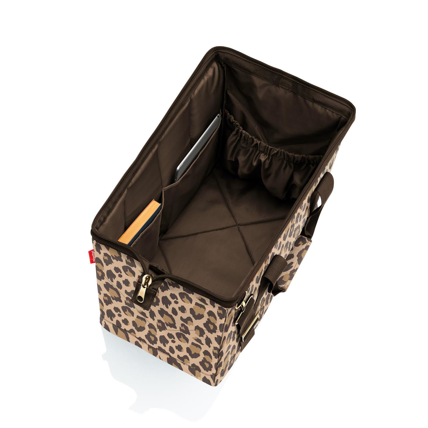 Reisenthel Umhängetasche Allrounder L – 30 l, Polyester, Leo Macchiato, 52 × 29 × 39,5 cm