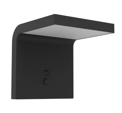 EGLO Aussenwandleuchte – Neutralweiss, 4000 K – IP44 – Akku & Solar – Bewegungsmelder – Schwarz, Kunststoff