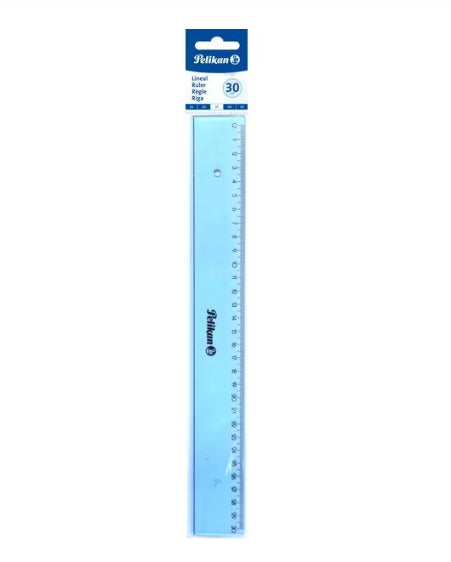 Pelikan Lineal – Acryl – 30 cm – Tuschekante, kratzfest – blau