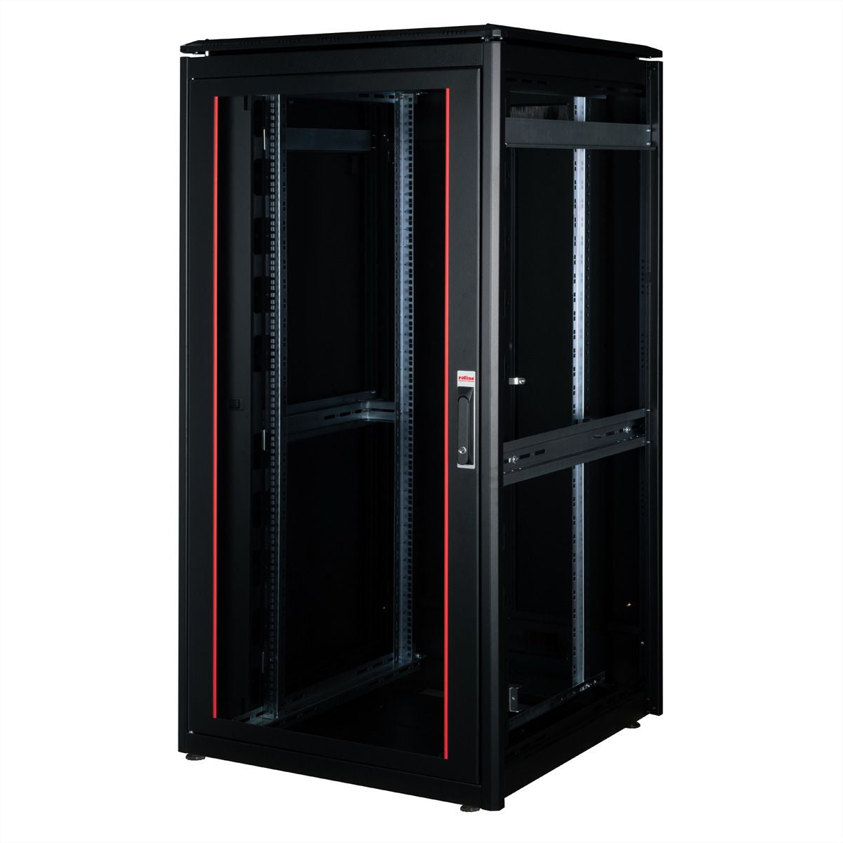 ROLINE Pro – 19" Netzwerkschrank 32U, IP20, abschliessbar, 800 × 800 × 1609 mm, schwarz, Stahl
