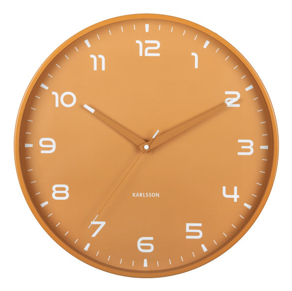 Karlsson Wanduhr Orgullo, Gelb, Aluminium