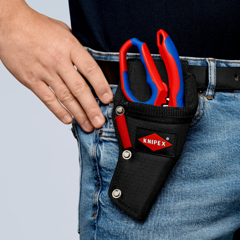 Knipex Gürteltasche Schraubendreher-Halter – Schwarz, Polyester, B 40 × H 215 × T 110 mm, für Zange, Scheren