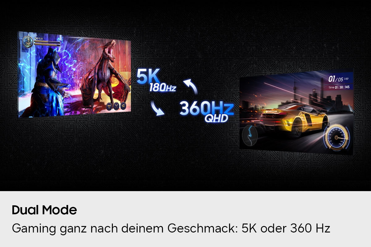 Samsung Odyssey G8 G80HF – 27", 5120 × 2880, IPS, 360 Hz, HDR10+