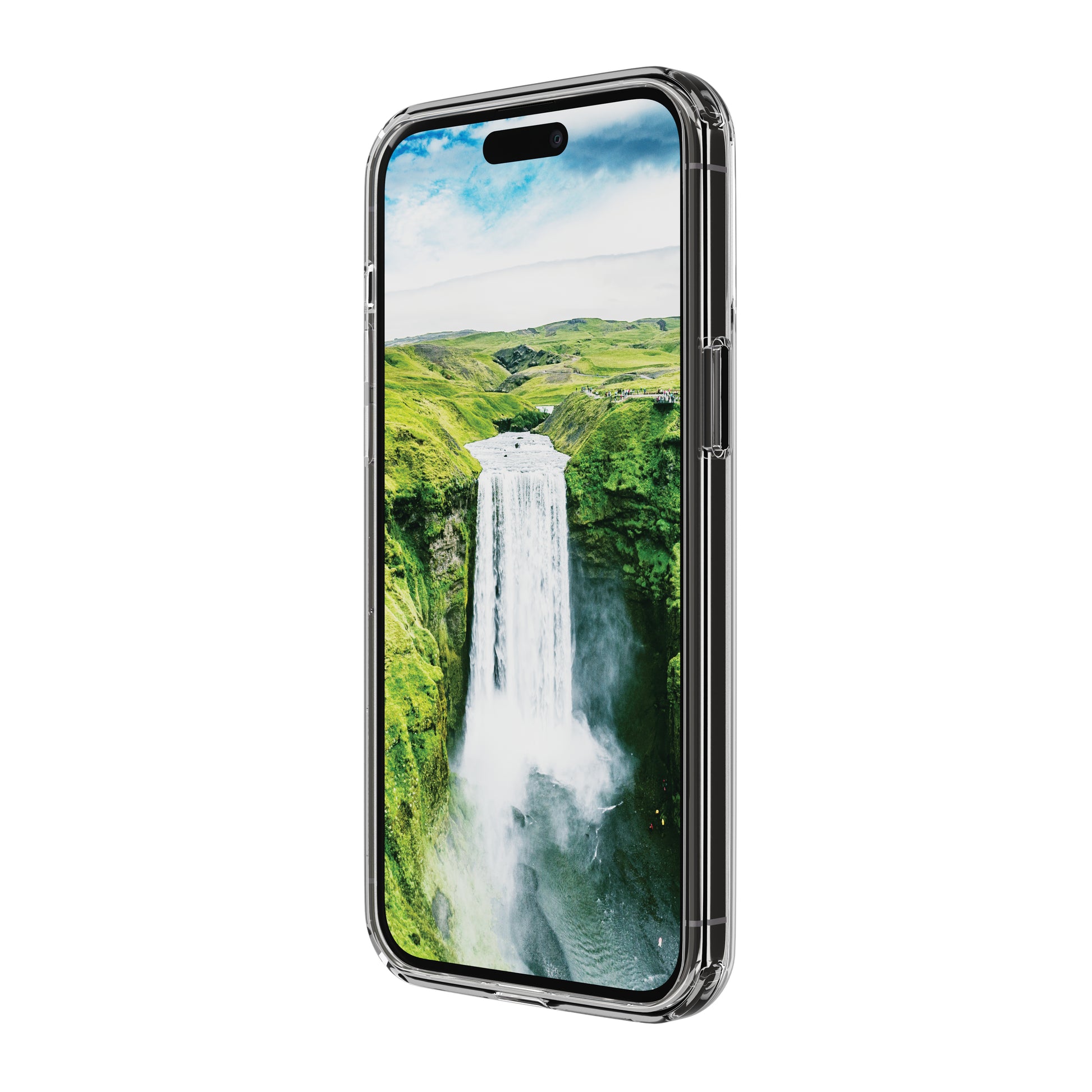 dbramante1928 Iceland D3O Rückcover – für Apple iPhone 15 Pro Max, MagSafe, D3O, Transparent