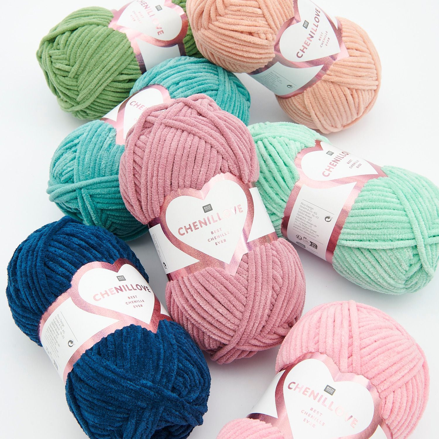 Rico Design Chenillove Wolle Marineblau – 100 g, 110 m, 100% Polyester, Nadel 5 mm