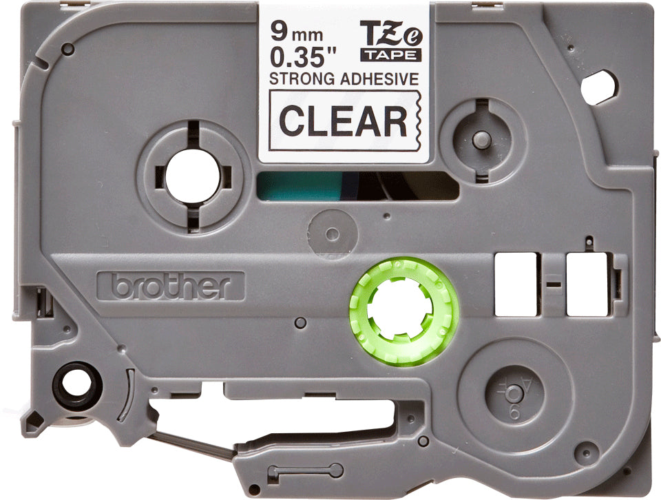Brother TZe-S121 – 9 mm, Schwarz/Transparent