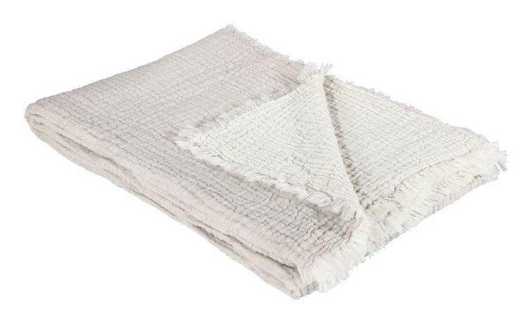 Eskimo Wohndecke Artemis – 140 × 210 cm, Baumwolle, Hellgrau