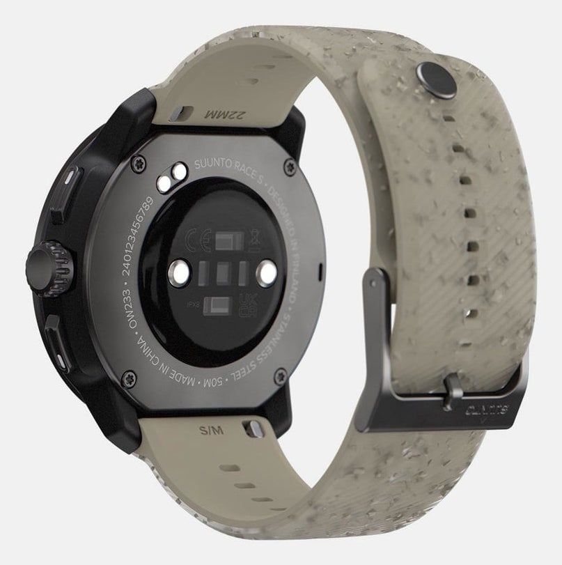 Suunto Race S 45 mm GPS – Fiberglas Schwarz, Sportband, Grau, 50 m