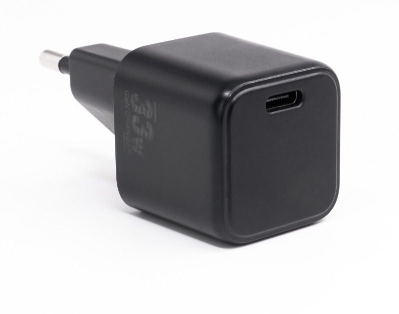 CoreParts USB-Ladegerät 33 W – USB-C×1, PD, GaN – EU-Stecker (Typ C) – Schwarz