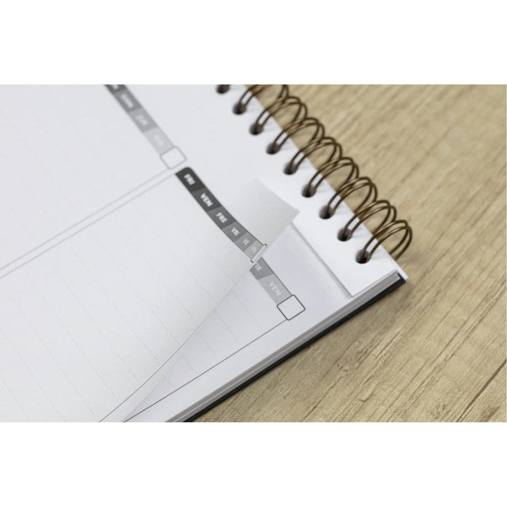 Clairefontaine AgeBag my Weekly Wochenplaner – 1 Woche/2 Seiten, undatiert, 29,7 × 17 cm, schwarz
