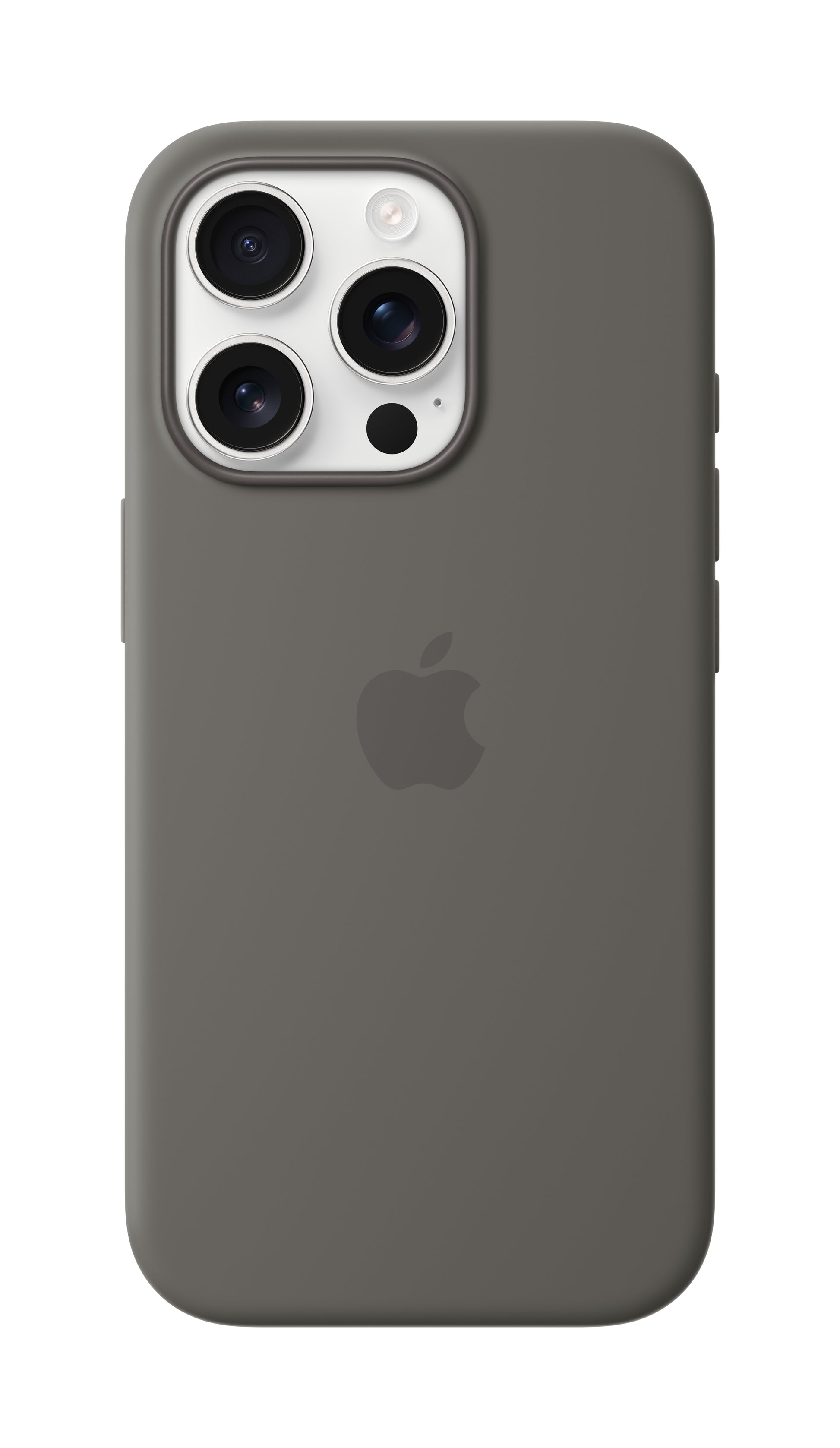 Apple Backcover – für Apple iPhone 16 Pro, MagSafe, Mikrofaser+Silikon, Steingrau