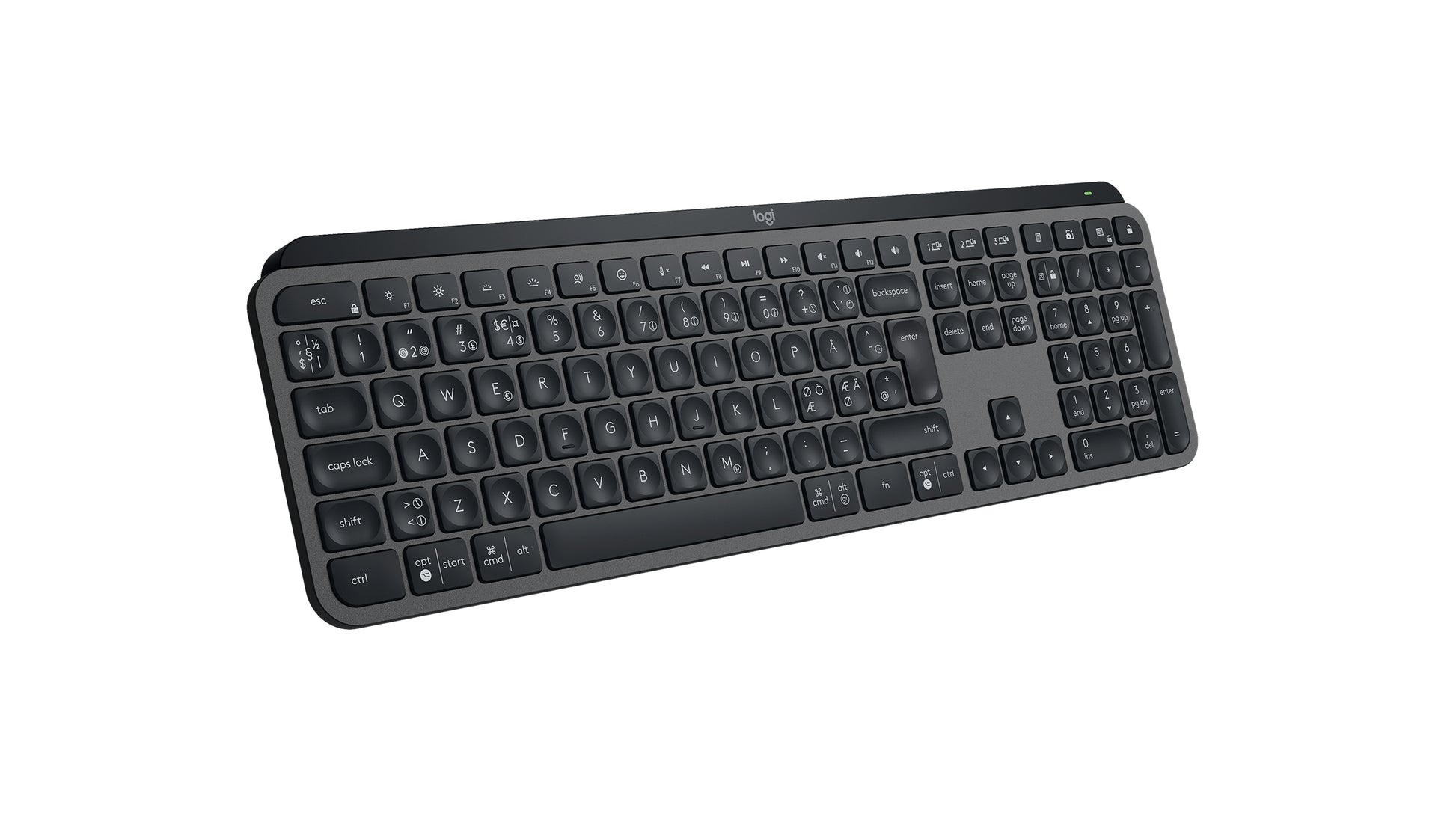 Logitech MX Keys S – Tastatur, kabellos (Bluetooth/2,4 GHz), Graphit