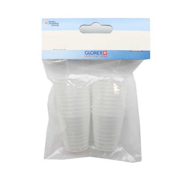 GLOREX Messbecher 30 ml, Kunststoff, Transparent, 20 Stk.