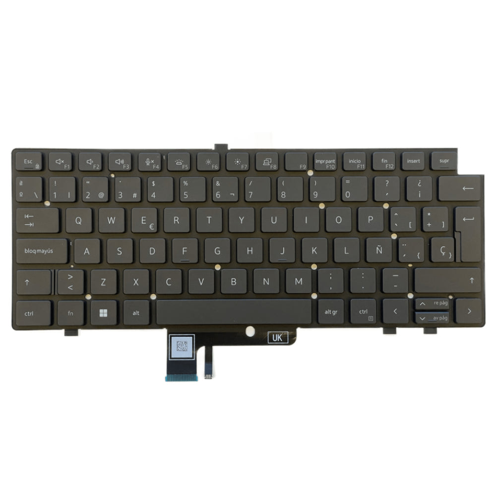 Origin Storage KB-P6FPH – Tastatur TKL – beleuchtet – QWERTY (ES) – ohne Ziffernblock – für Dell Latitude 7440