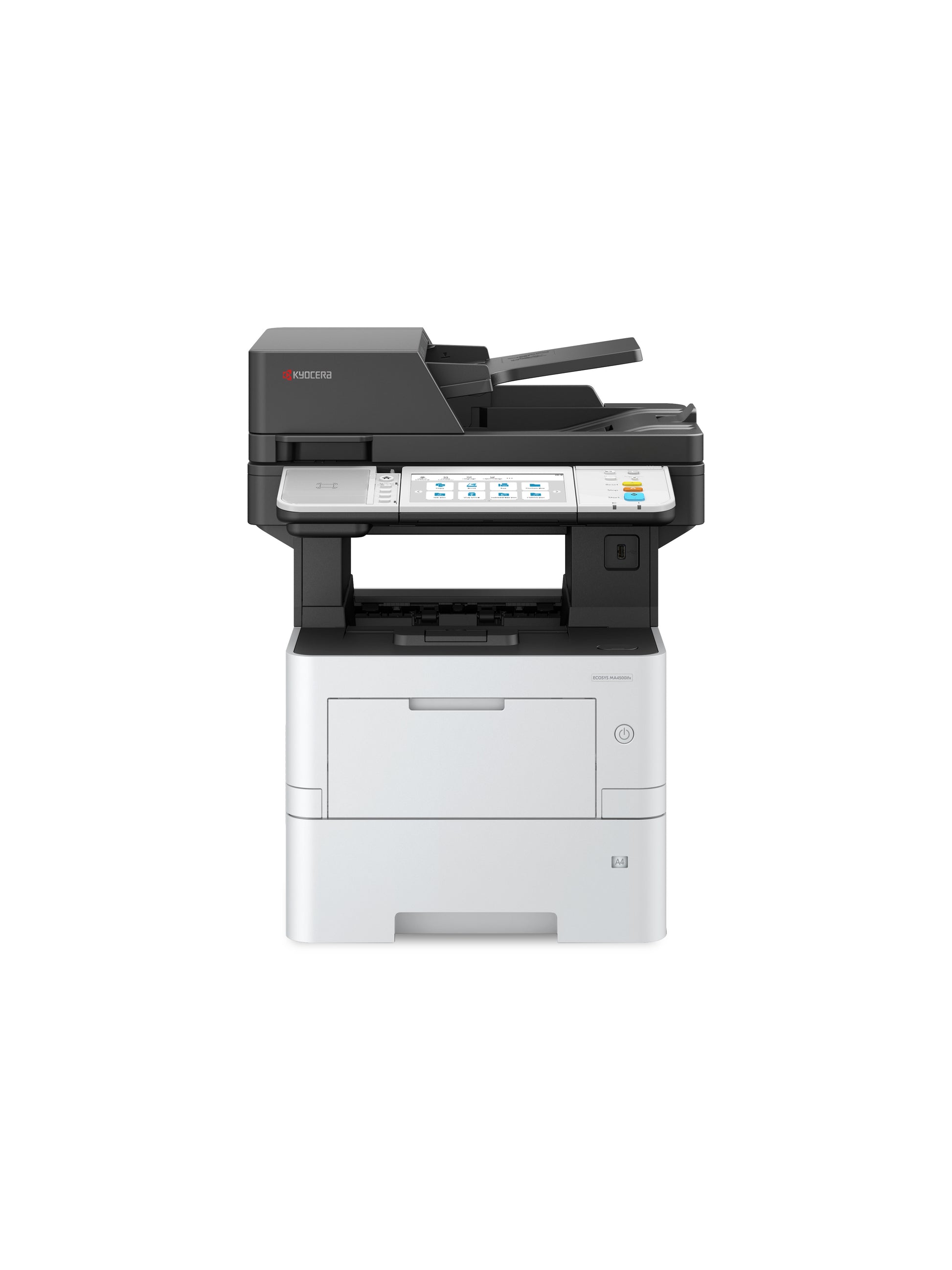 Kyocera MA4500ifx – S/W Laser-MFP A4, 4-in-1 – USB/LAN – Duplex, Duplex-ADF – 45 ppm S/W