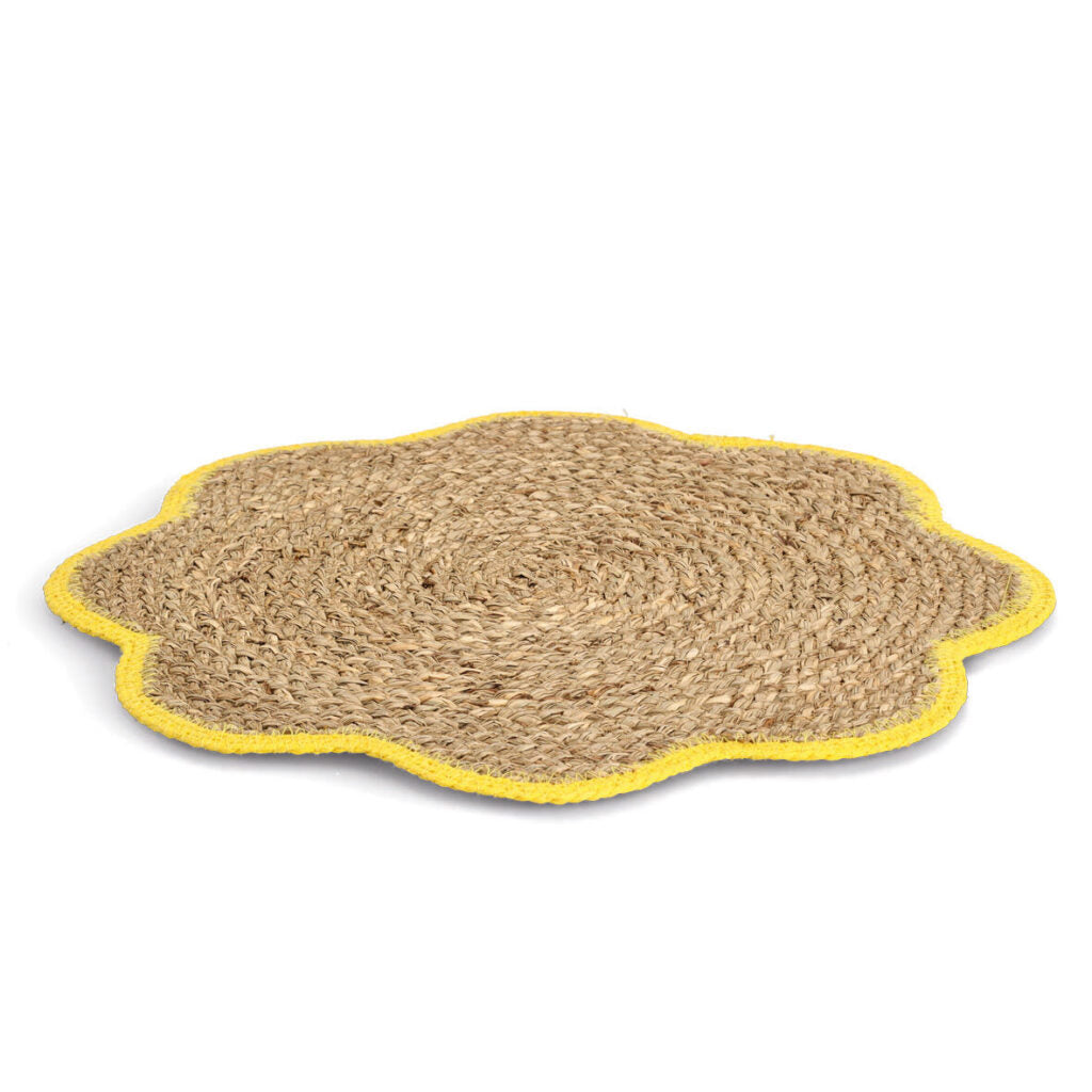 Zeller Present Tischset – rund, Seegras, braun, Ø38,5 cm