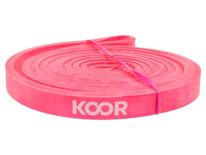 KOOR Fitnessband, F00924, 208,0 cm × 1,3 cm, Latex, Pink, sehr leicht, 7–13 kg – 1 Stück