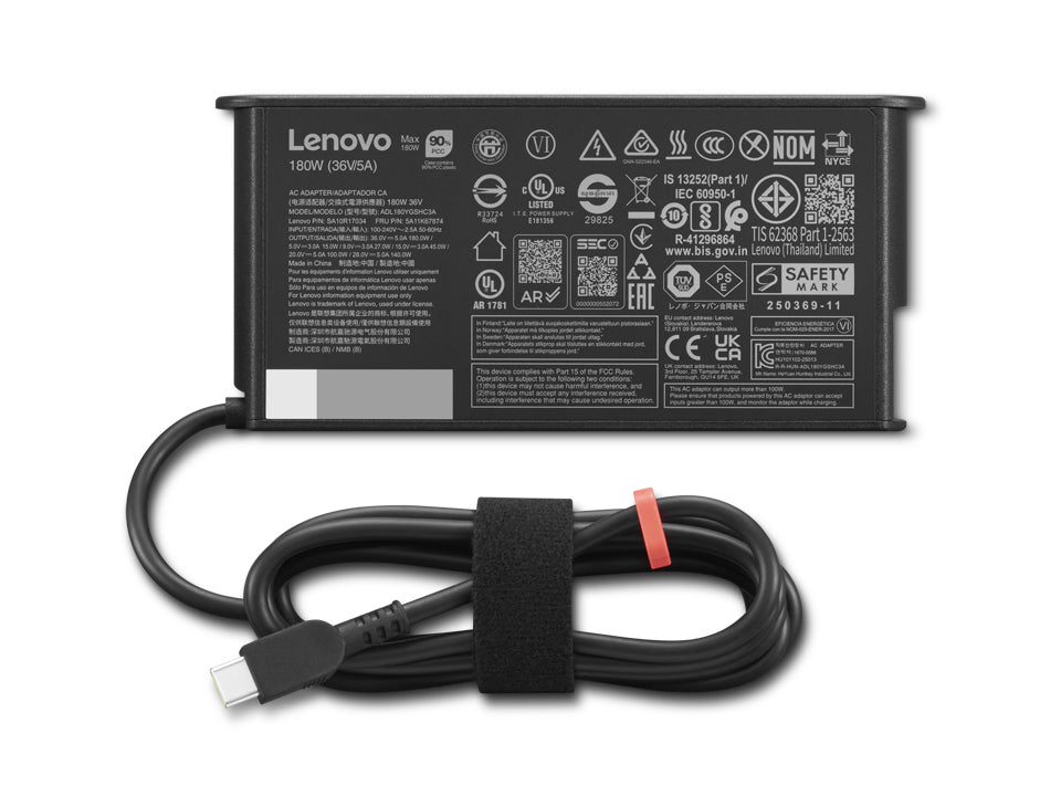 Lenovo 4X21U28840 Netzteil 180 W – USB-C – für ThinkPad – Schwarz