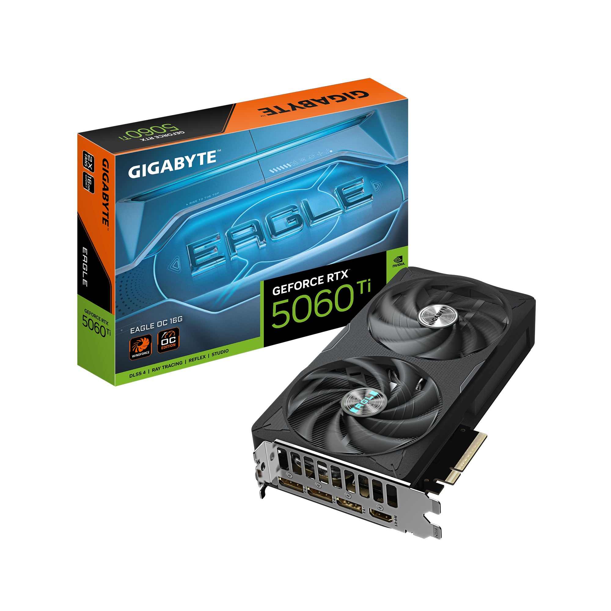 GIGABYTE GeForce RTX 5060 Ti EAGLE OC 16G – Grafikkarte – 16 GB GDDR7, PCIe 5.0 ×16, 3×DisplayPort, HDMI 2.1b
