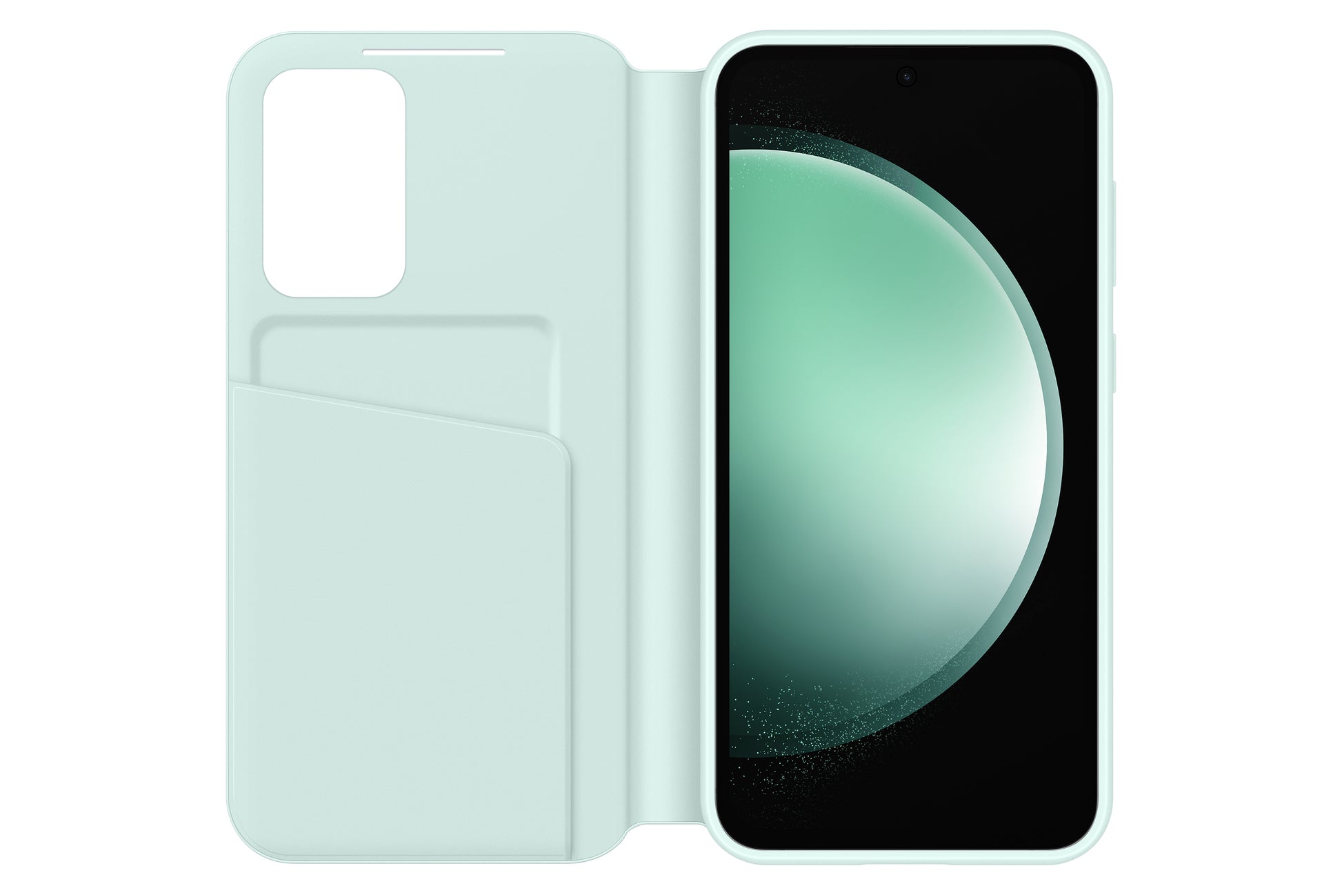 Samsung Booklet-Hülle – für Galaxy S23 FE – Mint – mit Kartenfach