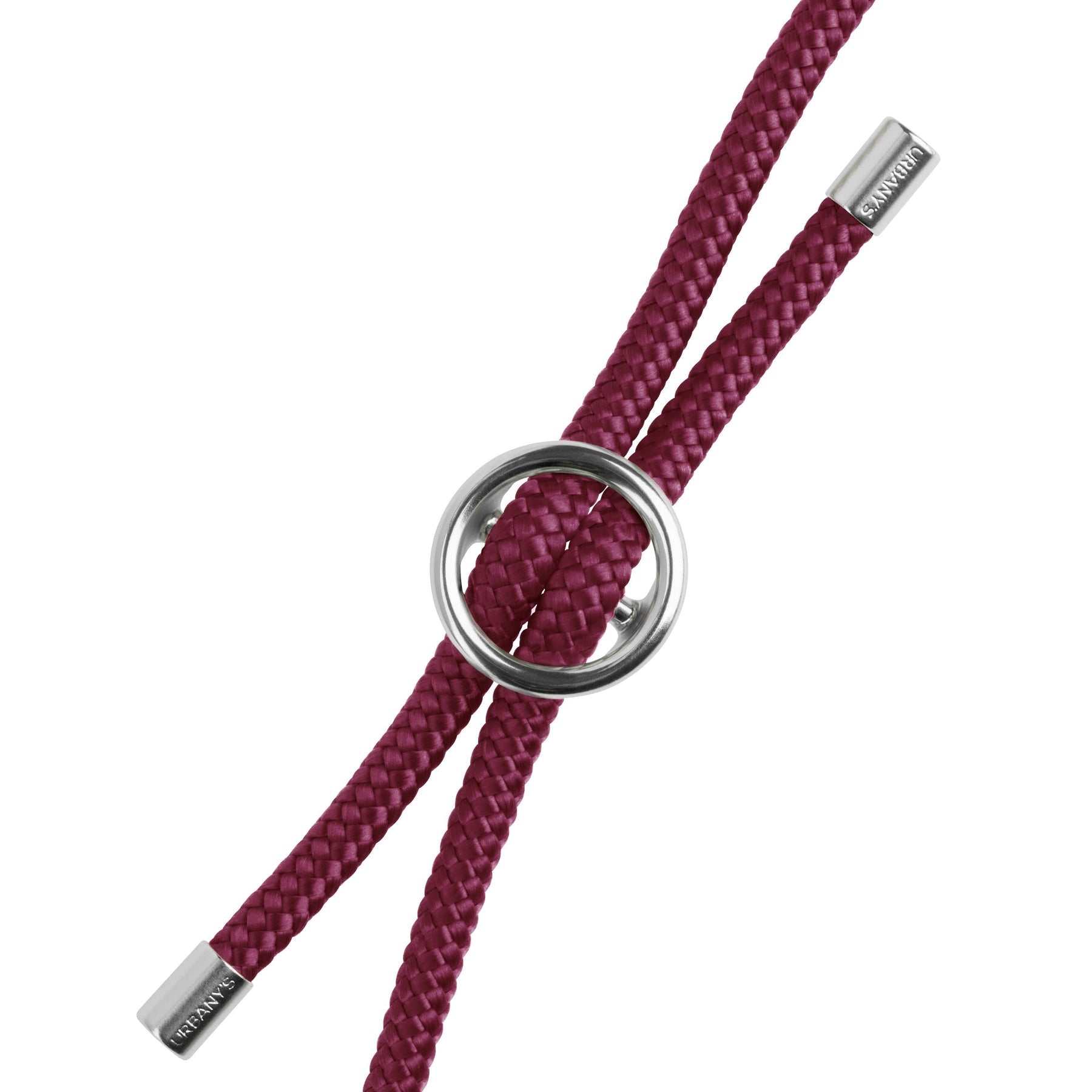 Urbany's Necklace-Hülle – für Apple iPhone 15 Plus – Bordeaux/transparent – TPU – mit Kordel