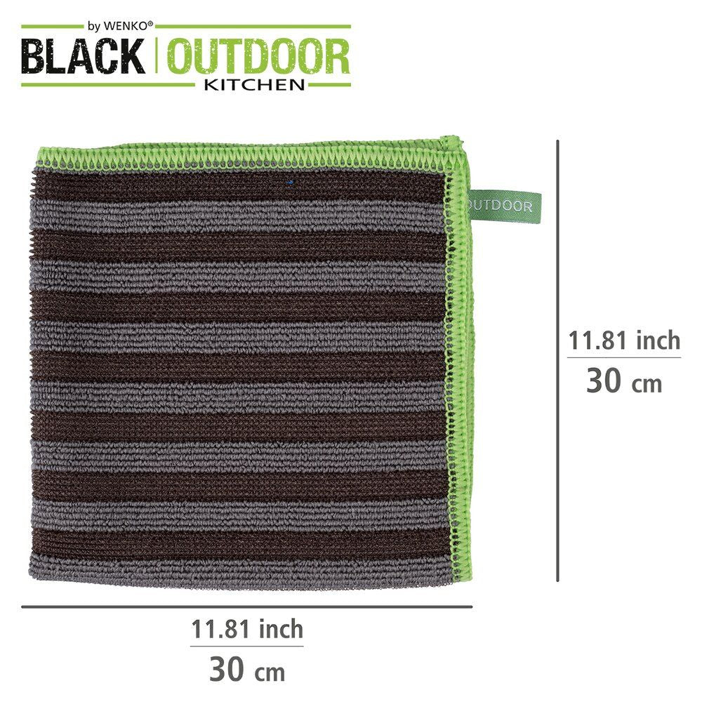 Wenko Mikrofasertuch – Dunkelgrau – 30 × 30 cm – 2er-Set