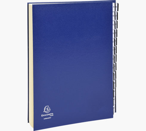 Exacompta Fächermappe Ordonator A4 – 26 Fächer, A–Z, Karton, Blau
