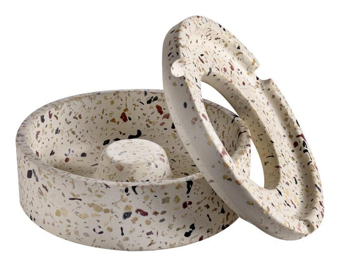 APS-Germany APS Aschenbecher rund – mehrfarbig – Ø 10,5 cm × 5,0 cm – Beton – 1 Stück