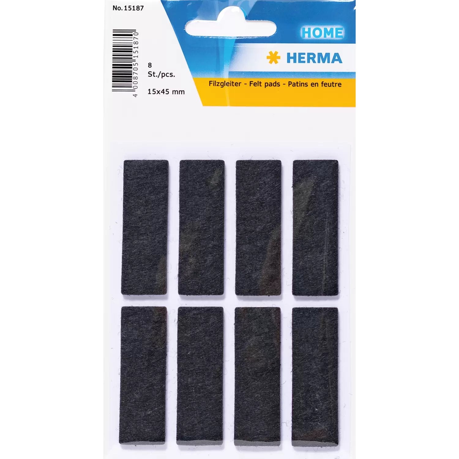 HERMA Filzgleiter – Filz, schwarz – 6er-Pack