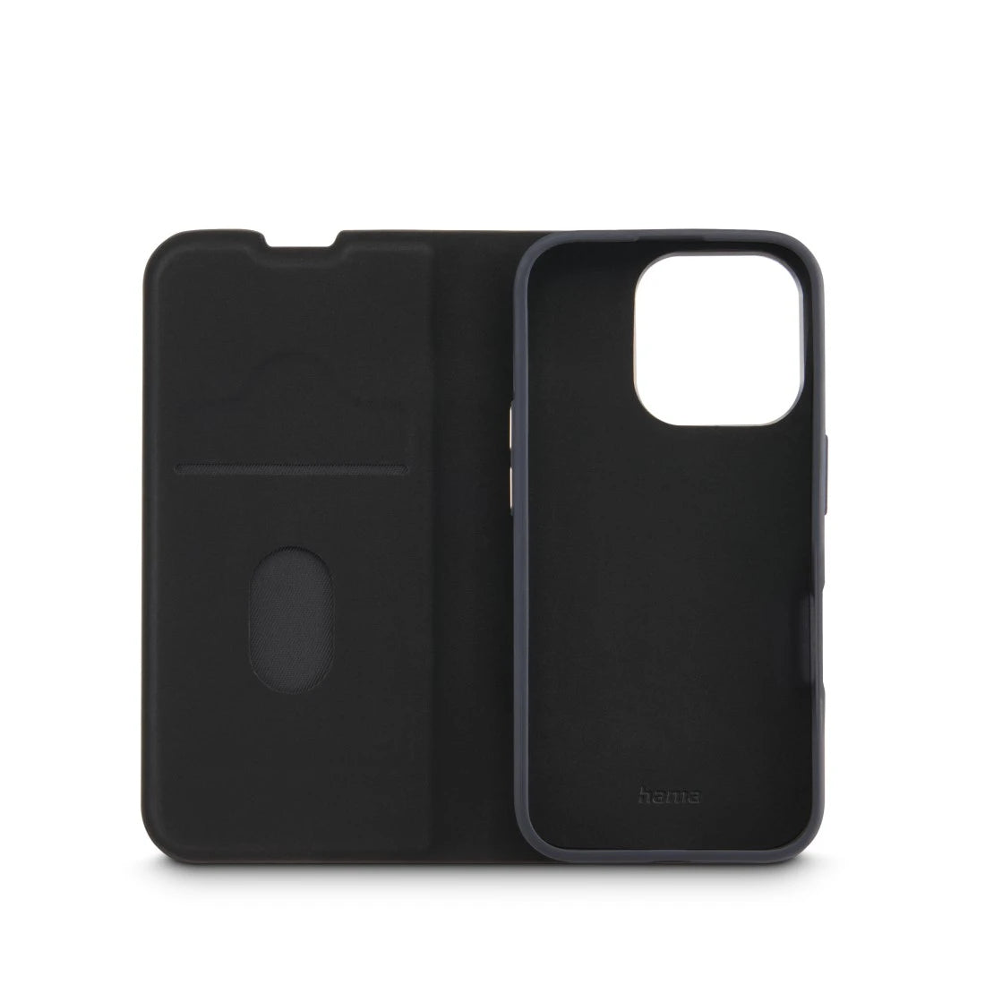 Hama Booklet-Hülle – für Apple iPhone 16 Pro Max – schwarz – Kunstleder – mit Kartenfach, Magnetverschluss