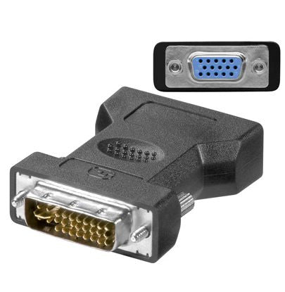 Microconnect MONAJ Adapter DVI-I zu VGA (HD15) – 24+5-Pin, Schwarz