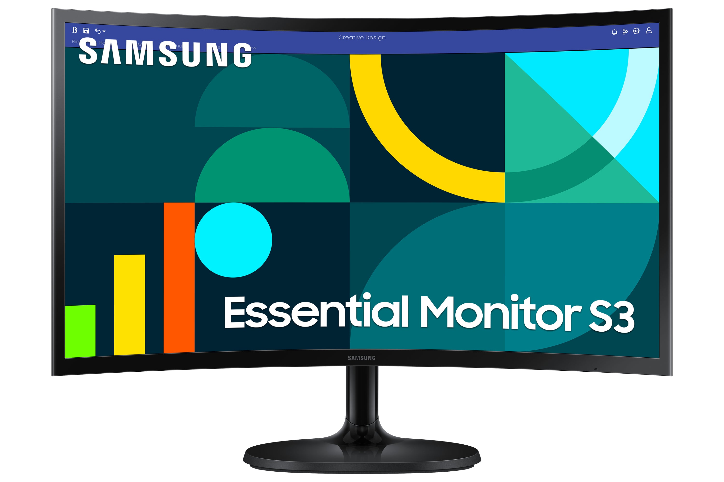 Samsung S36Gd – Monitor, 24", 1920 × 1080 (Full HD), VA, 100 Hz, 250 cd/m², VESA 75 × 75, Schwarz