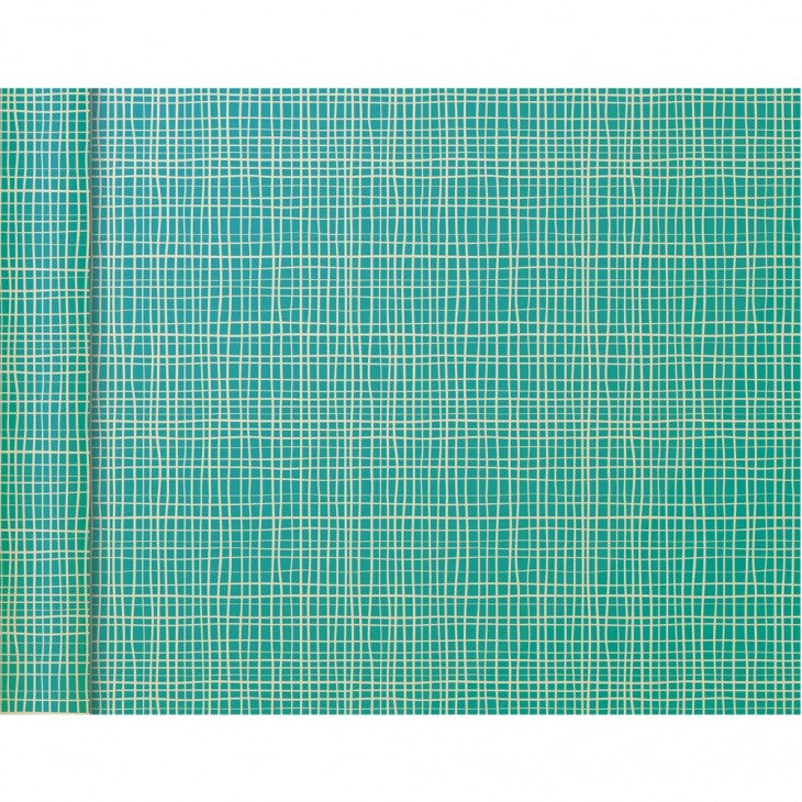 Clairefontaine Geschenkpapier Tiny Rolls Linien Grün, Beschichtet – 35 cm × 5 m – 80 g/m² – 1 Stk.