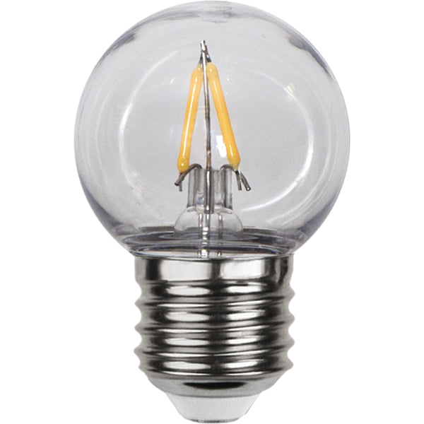 Star Trading LED-Leuchtmittel E27 G45 – Warmweiss 2700 K, 120 lm, 1,4 W – IP20 – 10 Stk., Transparent