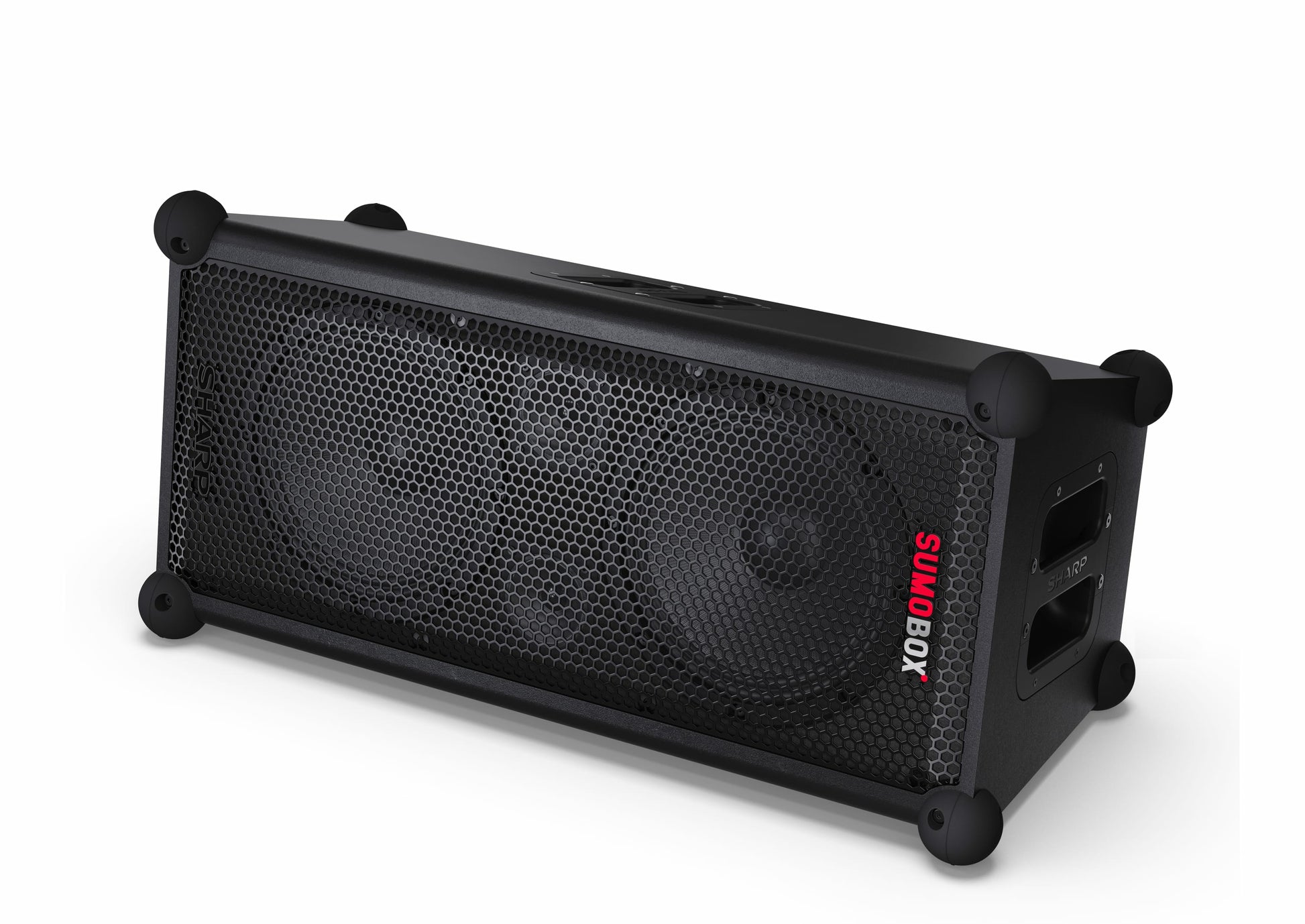 Sharp CP-LS100 – Party-Lautsprecher – 120 W, 10 h Akku, LED, Bluetooth 5.0, spritzwassergeschützt, Schwarz