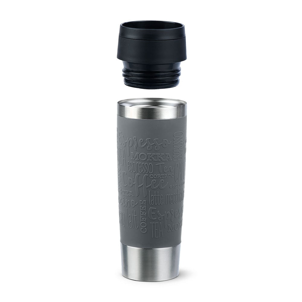 EMSA Travel Mug Classic Thermobecher 500 ml – doppelwandig, Edelstahl, grau