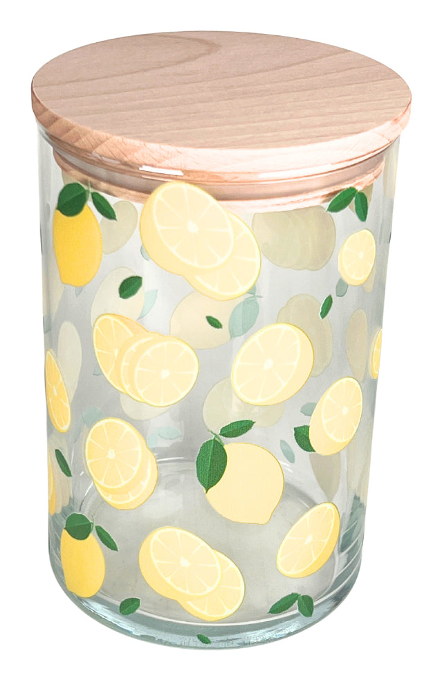 Wunderle Vorratsdose 880 ml, Ø 10 × 16 cm, Glas, Buche-Deckel