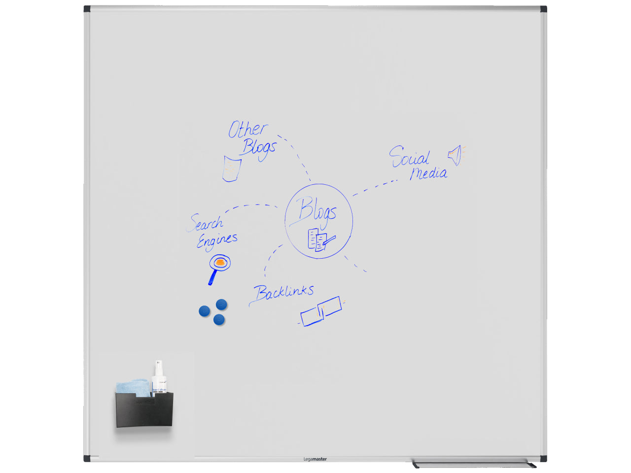 Legamaster UNITE PLUS Whiteboard – Emaille, magnetisch – 120 × 120 cm