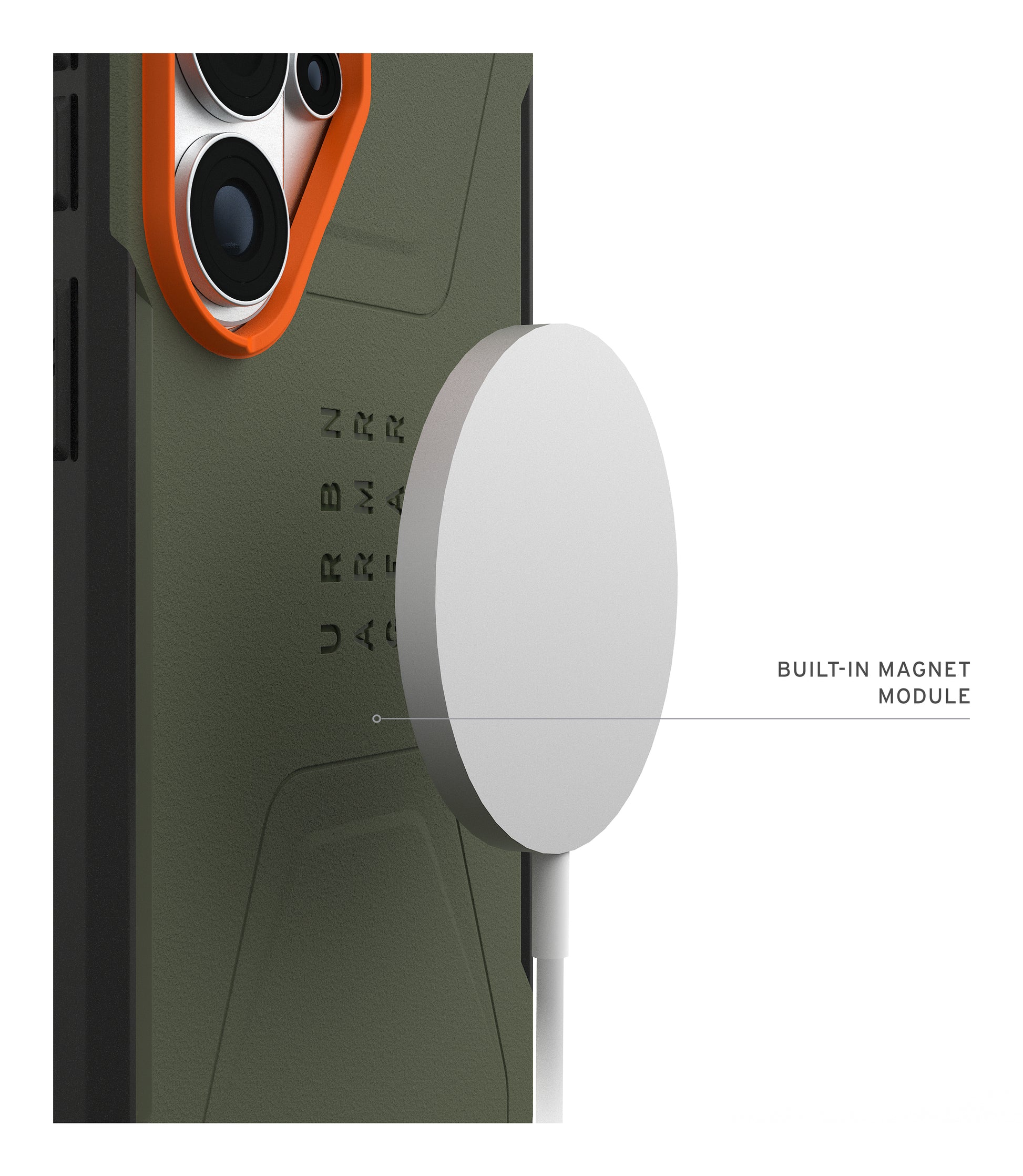 Urban Armor Gear UAG Civilian – Rückcover – für Samsung Galaxy S26 Ultra – MagSafe, PC, Orange/Olive