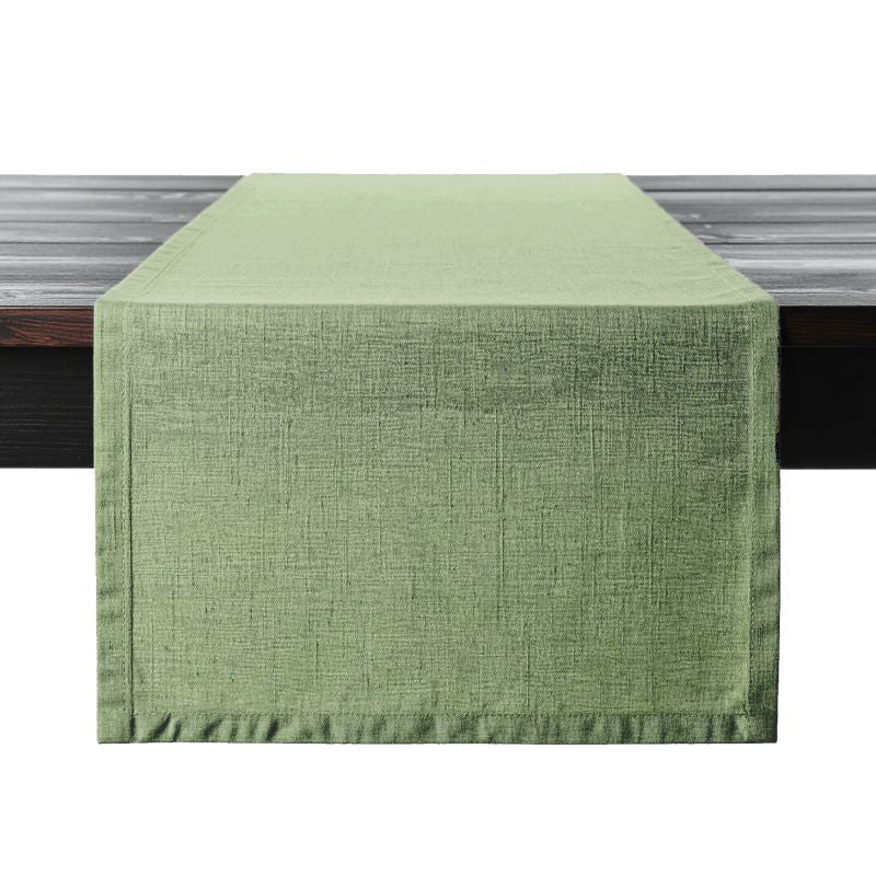 PROFLAX Tischläufer – 50×150 cm, Leinen, Hellgrün, OEKO-TEX