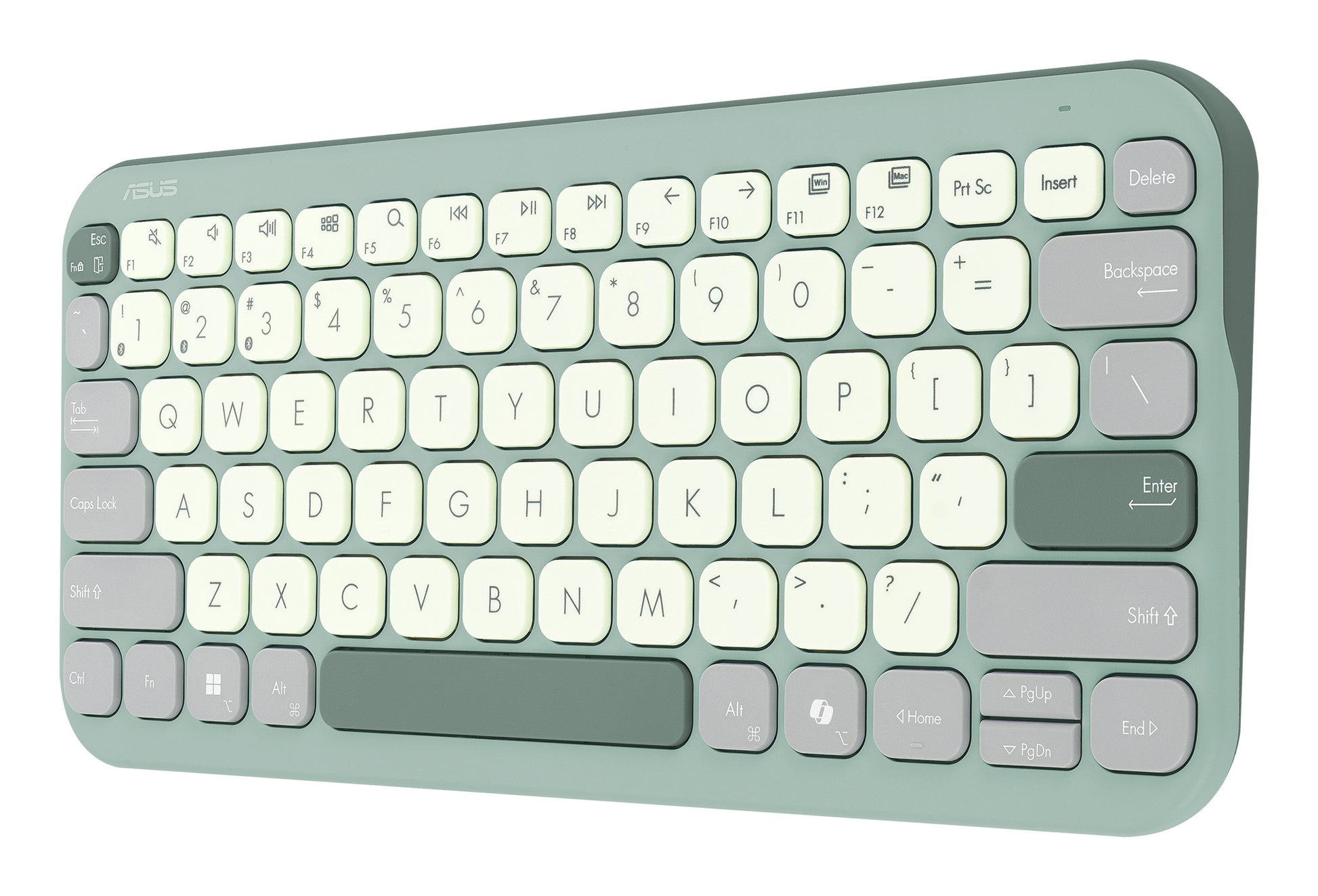 ASUS Marshmallow KW100 – Tastatur 75% – Schere – Bluetooth – QWERTZ (DE) – ohne Ziffernblock – Grün