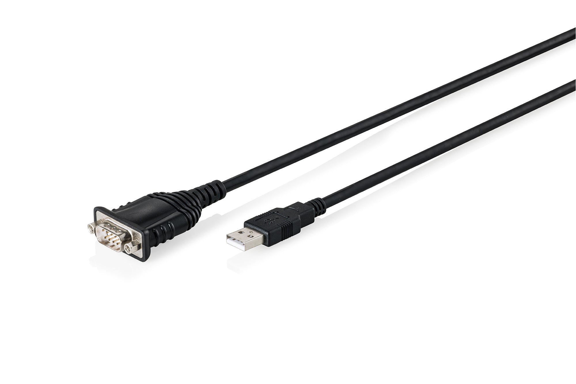 Digitus USB-A zu DB-9 Kabel – FTDI FT232RNL, 1,8 m, für Windows/MacOS/Linux – Schwarz